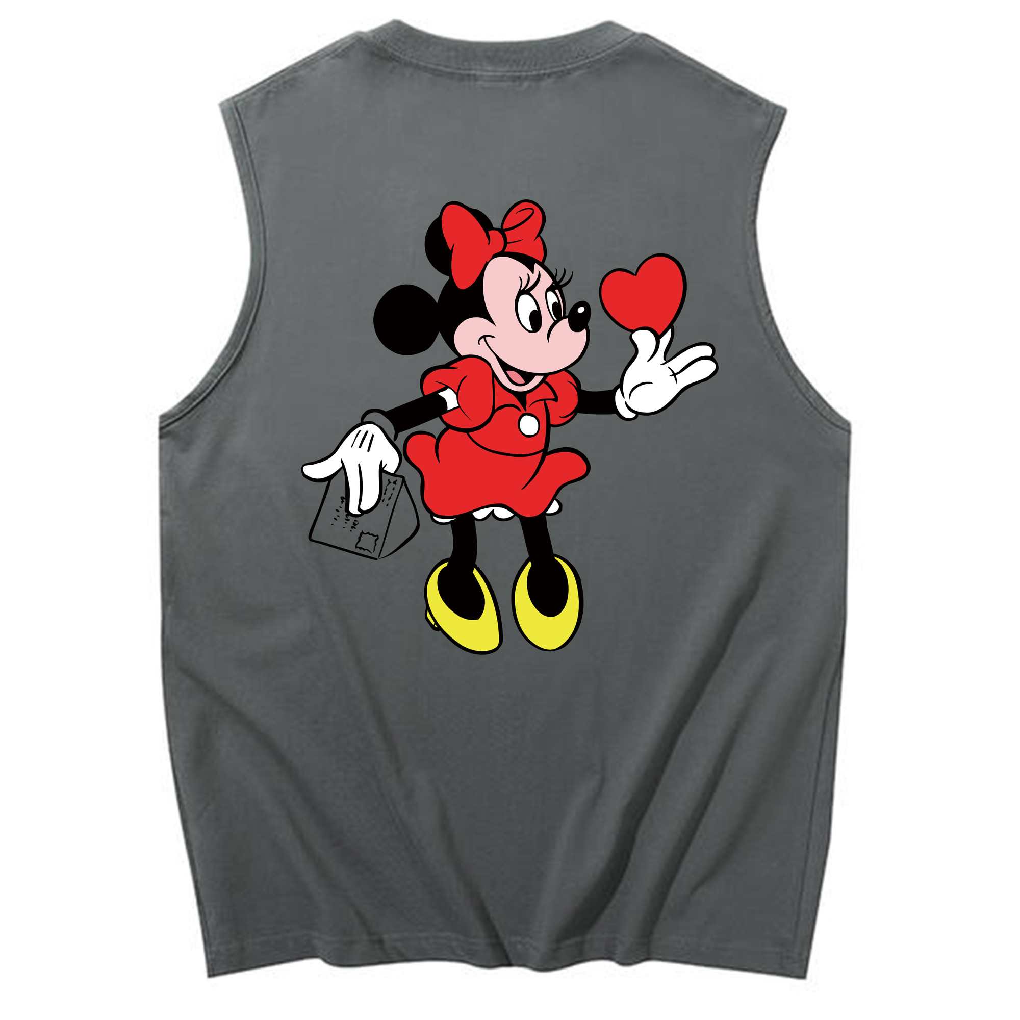 ミッキーマウス Mickey Mouse コットン100％タンクトップ（背面プリント）
